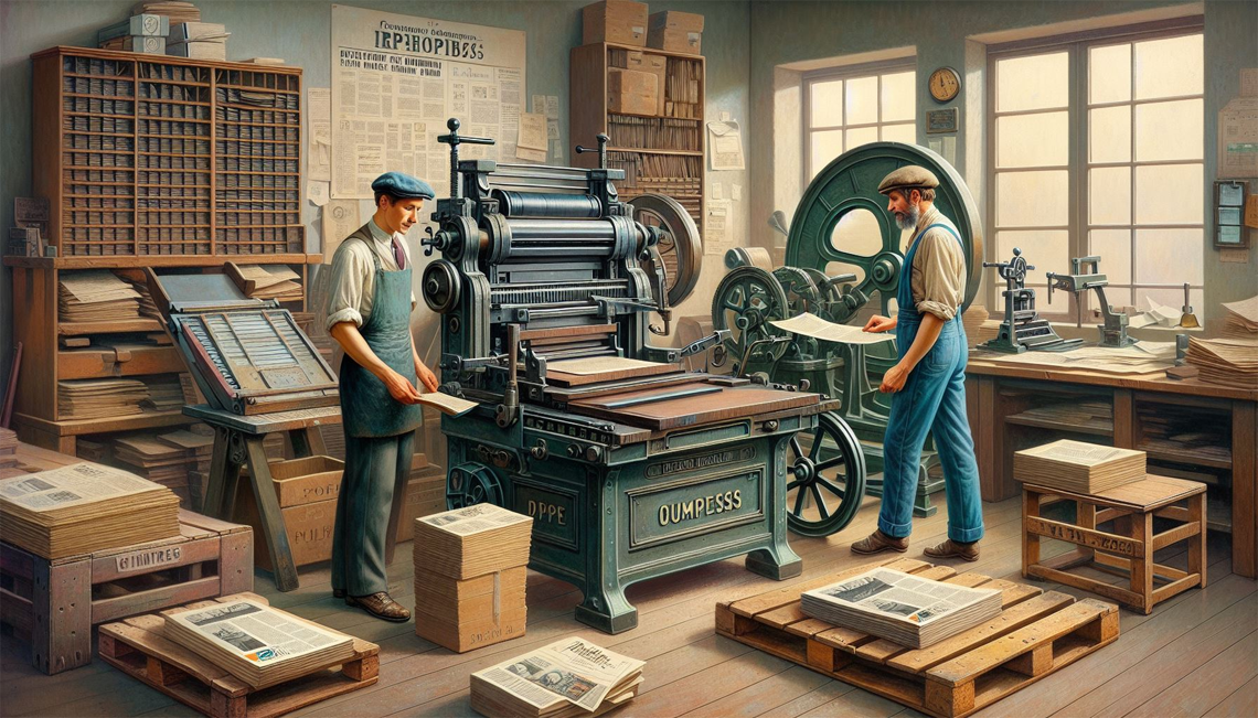 old print shop image