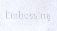 image of embossed text